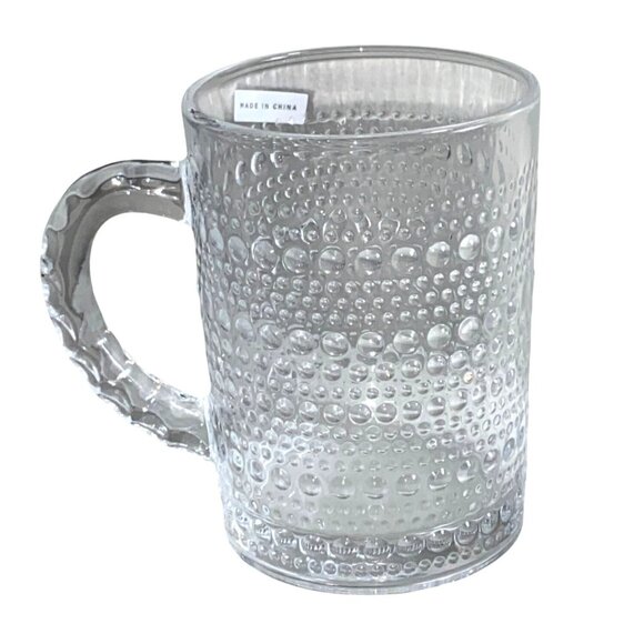 Godinger Clear Textured Glass Coffee Mug - Picture 1 of 9